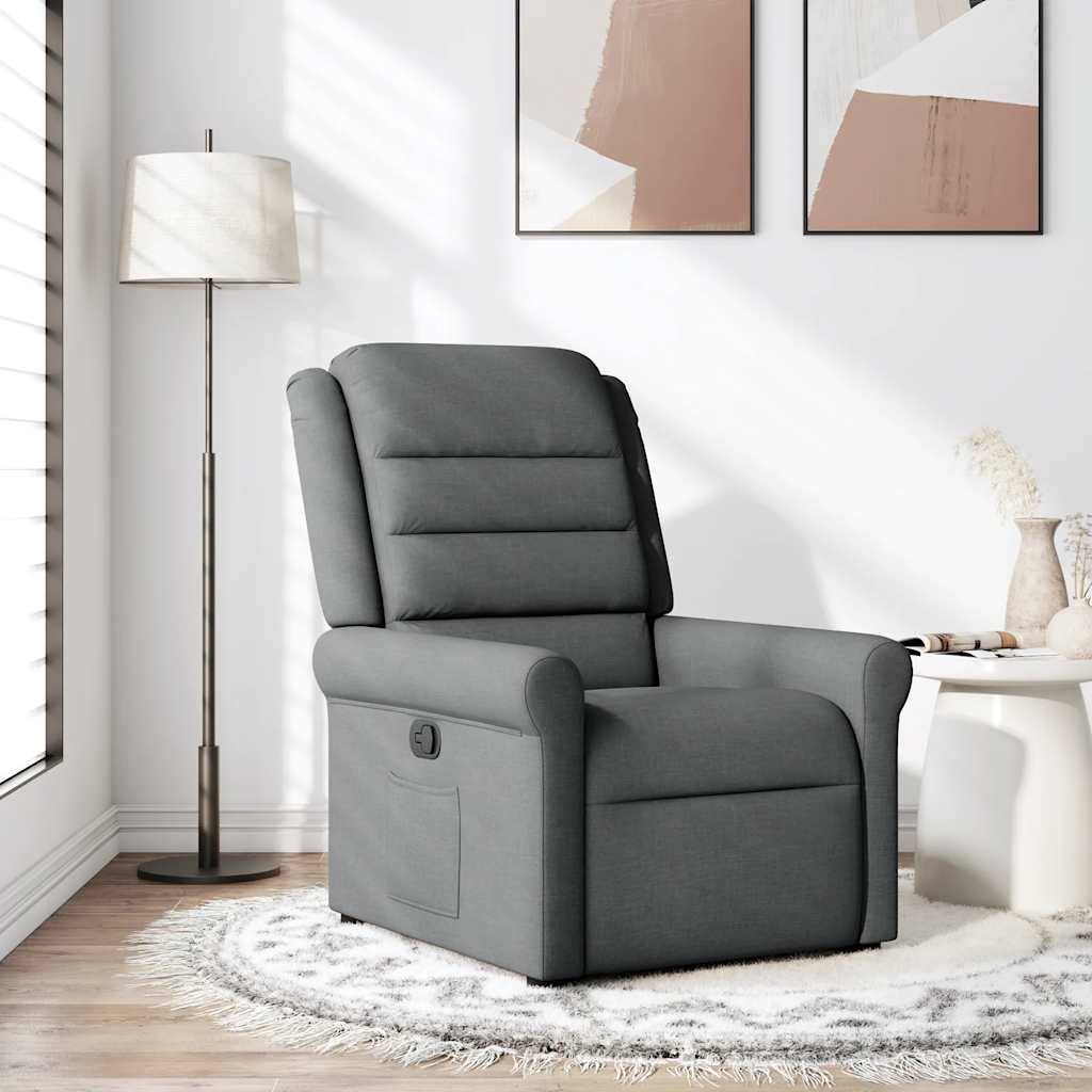 Fauteuil verstelbaar stof donkergrijs is nu te koop bij PeponiXL, paradijselijk wonen!