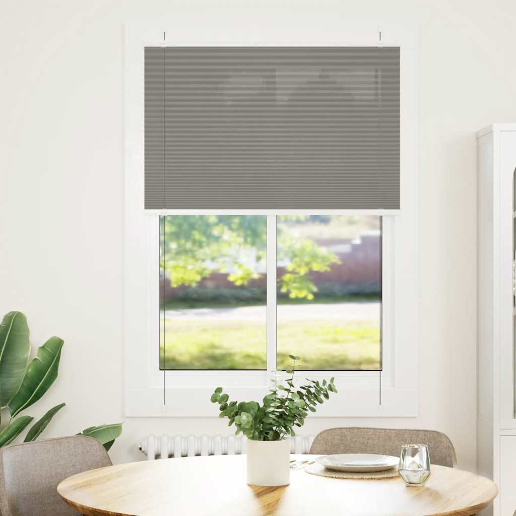 Plissé rolgordijn 85x100 cm stofbreedte 84,4 cm antraciet is nu te koop bij PeponiXL, paradijselijk wonen!