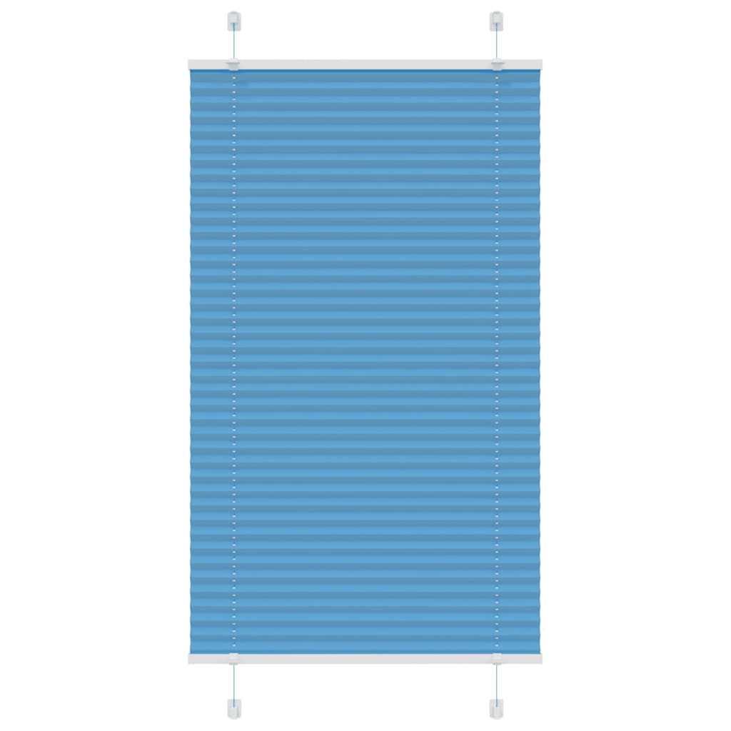 Plissé rolgordijn 75x100 cm stofbreedte 74,4 cm polyester blauw is nu te koop bij PeponiXL, paradijselijk wonen!