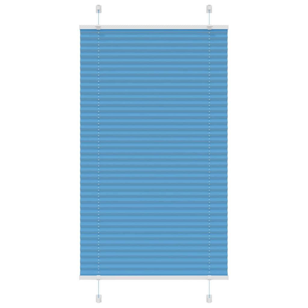 Plissé rolgordijn 80x100 cm stofbreedte 79,4 cm polyester blauw is nu te koop bij PeponiXL, paradijselijk wonen!