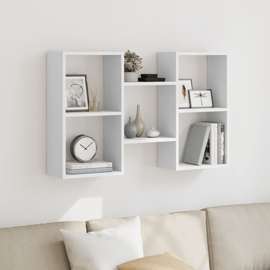 Wandschap 96x18x60 cm bewerkt hout wit is nu te koop bij PeponiXL, paradijselijk wonen!