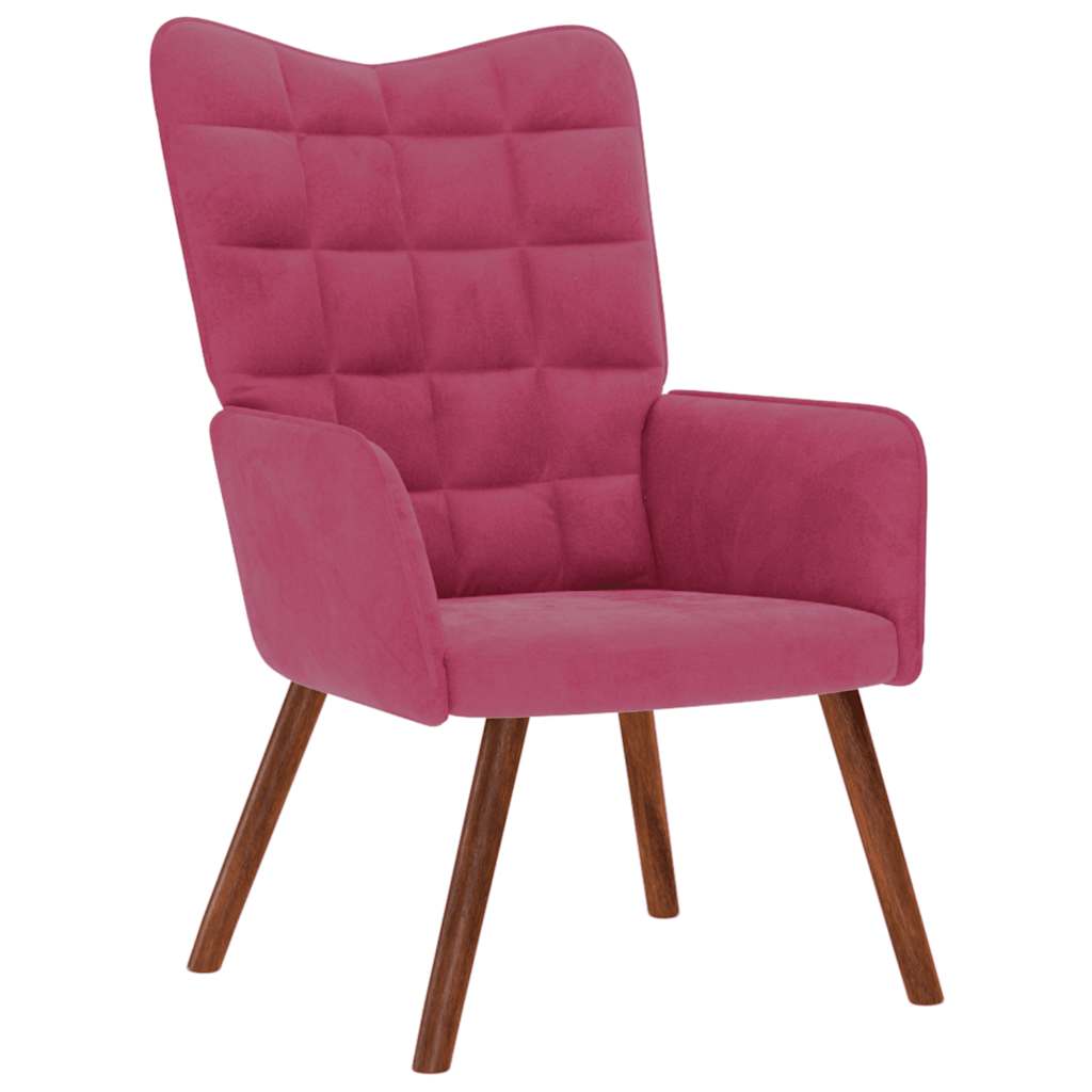 Relaxstoel fluweel wijnrood is nu te koop bij PeponiXL, paradijselijk wonen!