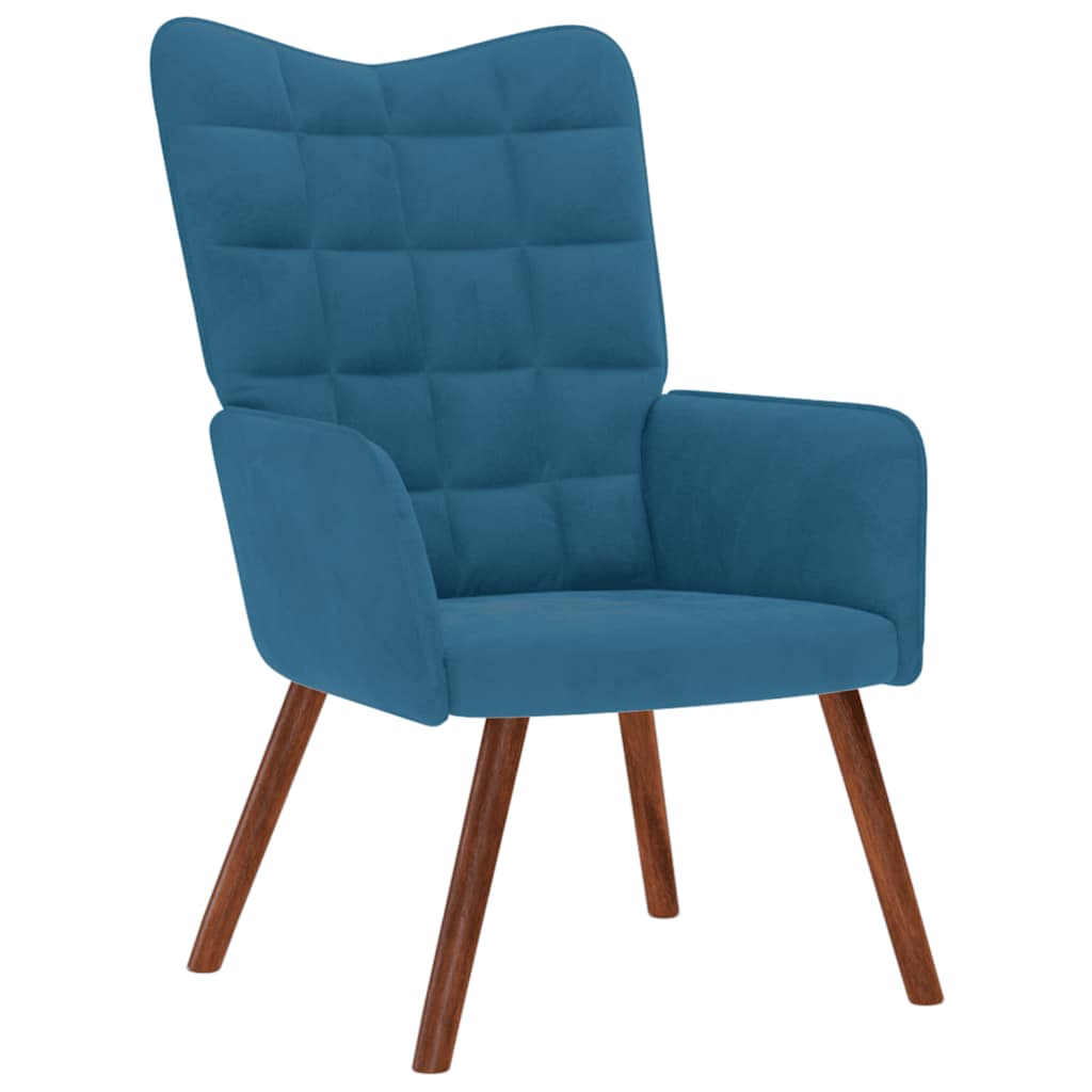Relaxstoel fluweel blauw is nu te koop bij PeponiXL, paradijselijk wonen!