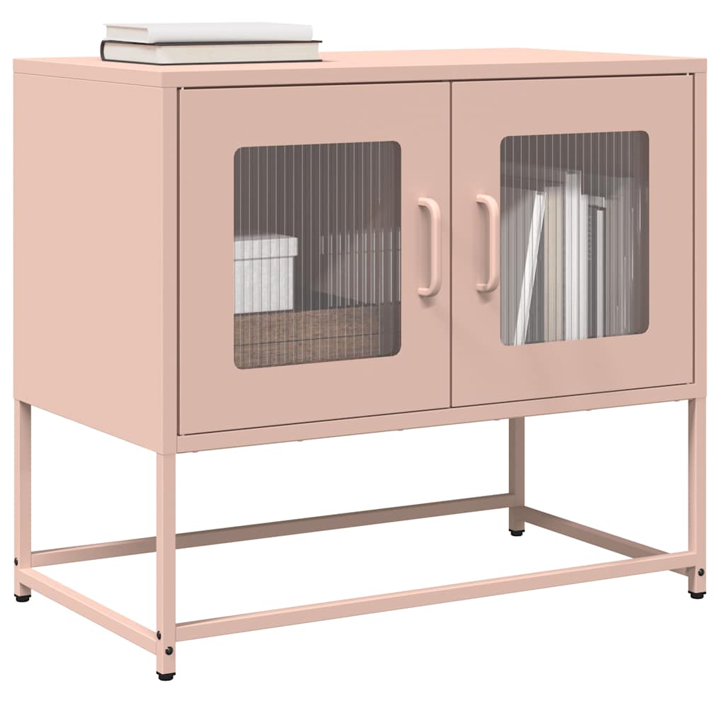 Tv-meubel 68x39x60,5 cm koudgewalst staal roze is nu te koop bij PeponiXL, paradijselijk wonen!