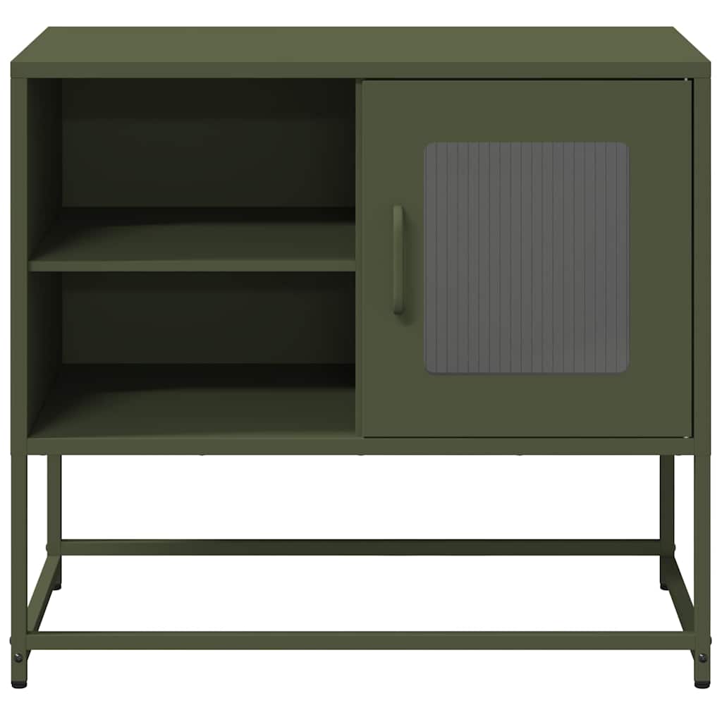 Tv-meubel 68x39x60,5 cm staal olijfgroen is nu te koop bij PeponiXL, paradijselijk wonen!