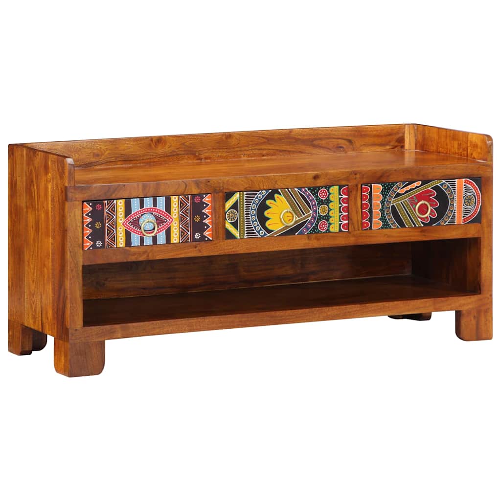 Schoenenbank Honingbruin 100 x 35 x 45 cm Massief Acaciahout is nu te koop bij PeponiXL, paradijselijk wonen!