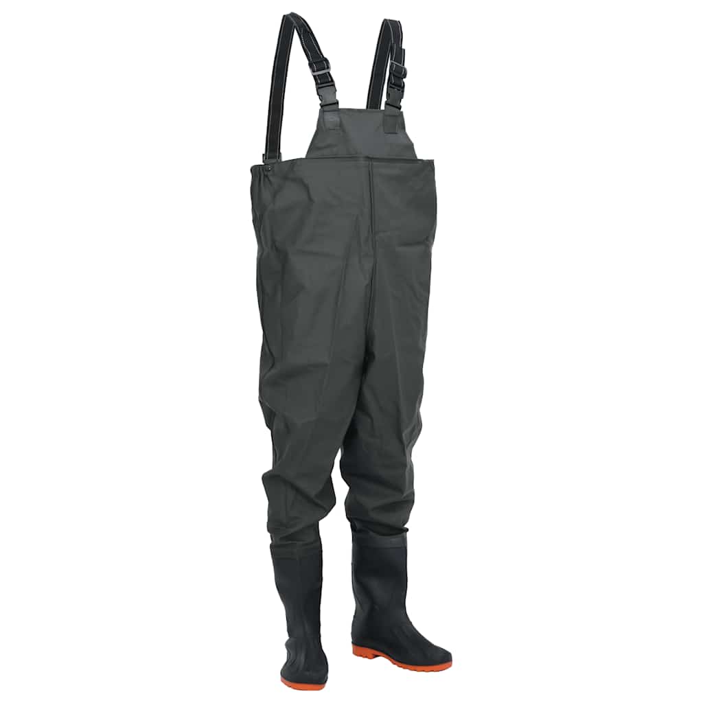 Waadpak met laarzen maat 45 donkergroen is nu te koop bij PeponiXL, paradijselijk wonen!