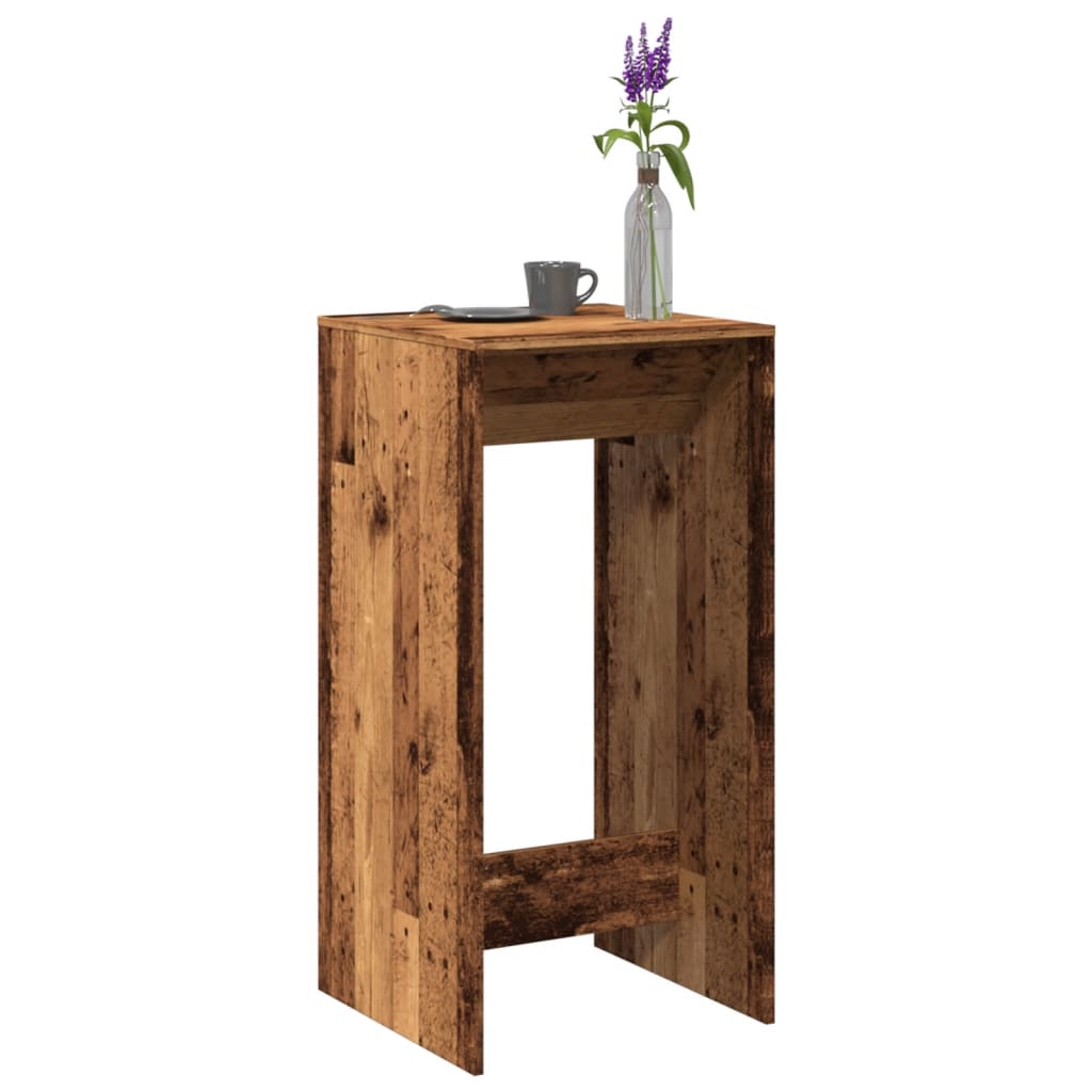 Bartafel 51x50x103,5 cm bewerkt hout oud houtkleurig is nu te koop bij PeponiXL, paradijselijk wonen!