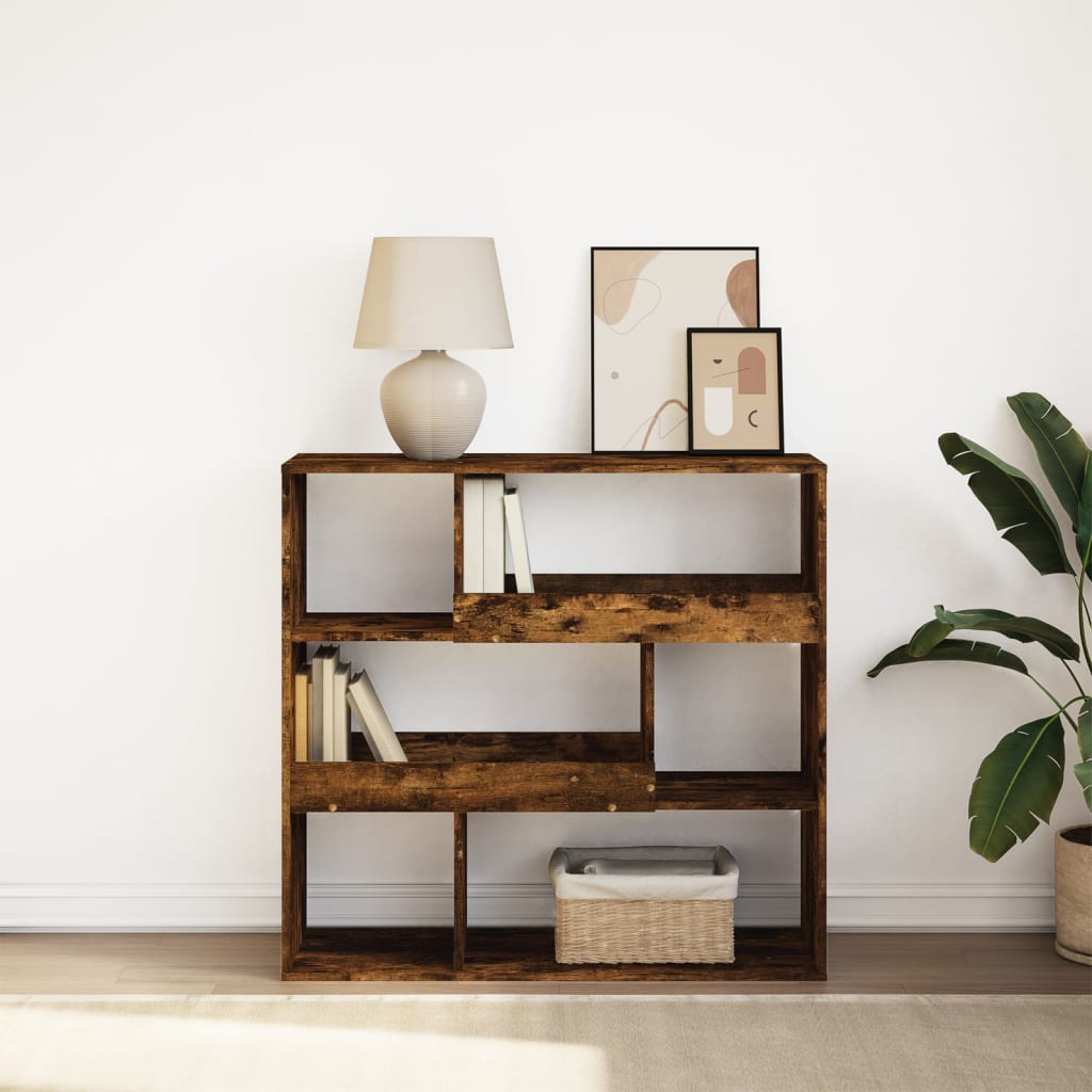 Boekenkast / kamerscherm 100x33x94,5 cm gerookt eikenkleurig is nu te koop bij PeponiXL, paradijselijk wonen!