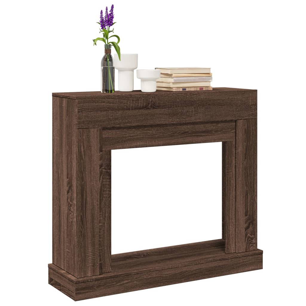 Haardombouw 100x30x87,5 cm bewerkt hout bruin eikenkleurig is nu te koop bij PeponiXL, paradijselijk wonen!