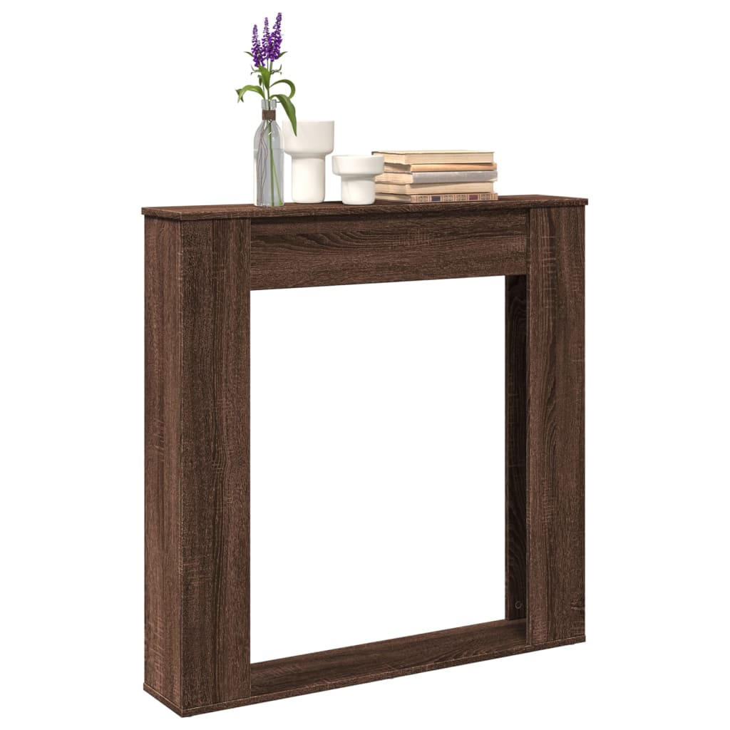 Haardombouw 100x20x100 cm bewerkt hout bruin eikenkleurig is nu te koop bij PeponiXL, paradijselijk wonen!