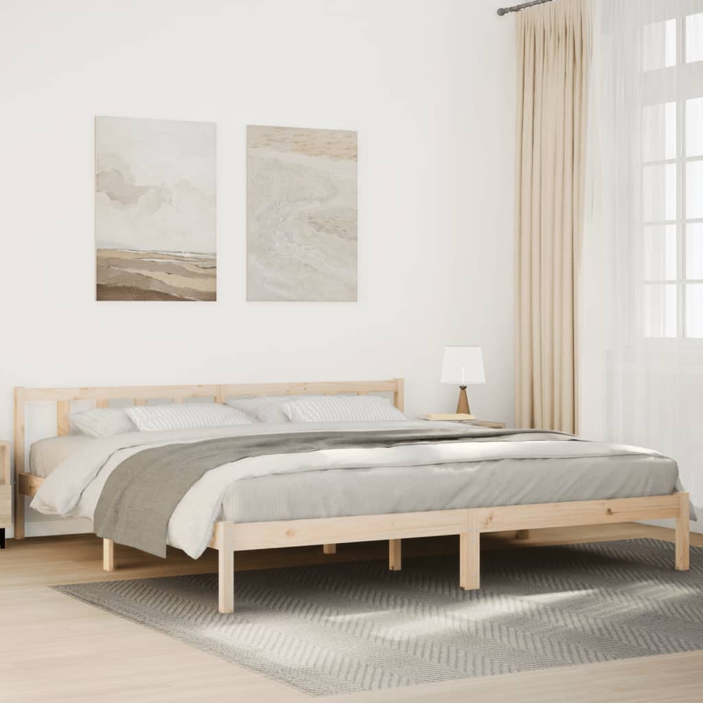 Bedframe extra lang zonder matras massief grenenhout 180x210 cm is nu te koop bij PeponiXL, paradijselijk wonen!