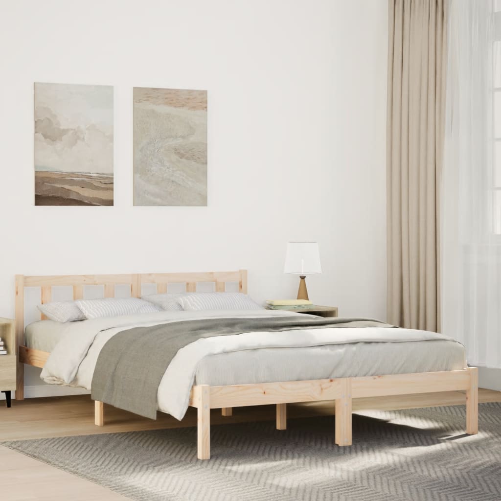 Bedframe extra lang zonder matras massief grenenhout 160x220 cm is nu te koop bij PeponiXL, paradijselijk wonen!