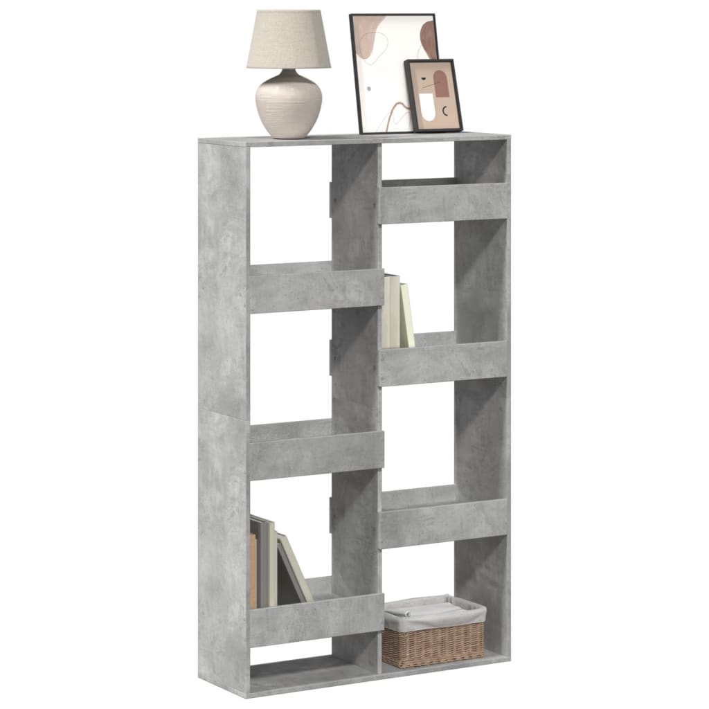 Boekenkast 100x33x175 cm bewerkt hout betongrijs is nu te koop bij PeponiXL, paradijselijk wonen!