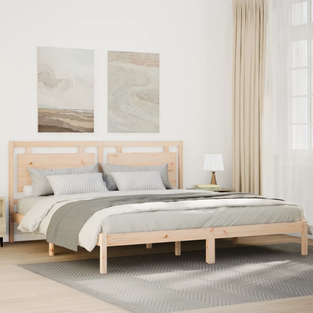 Bedframe extra lang zonder matras massief hout 200x220 cm is nu te koop bij PeponiXL, paradijselijk wonen!