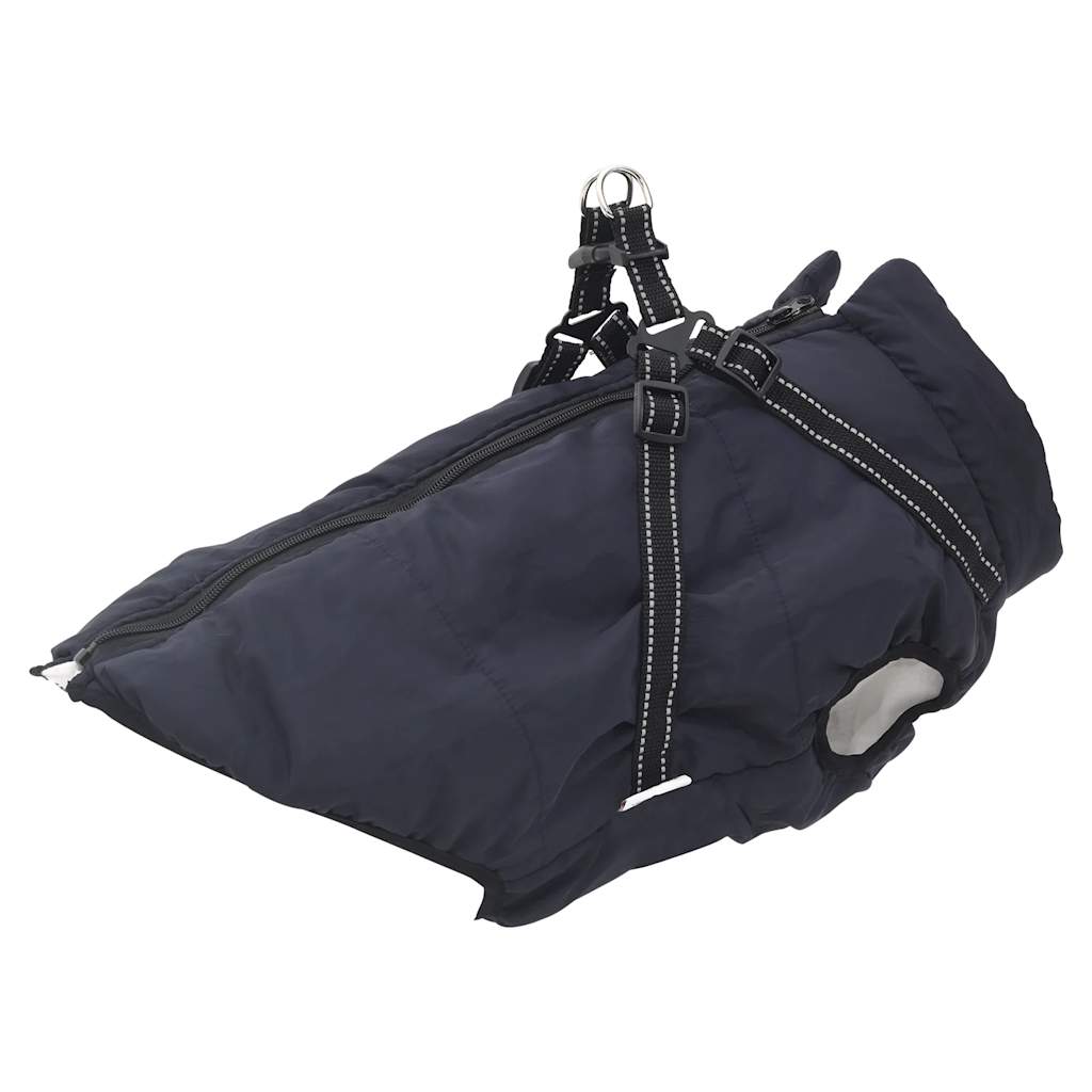 Hondenjas met harnas waterdicht reflecterend marineblauw L48 is nu te koop bij PeponiXL, paradijselijk wonen!