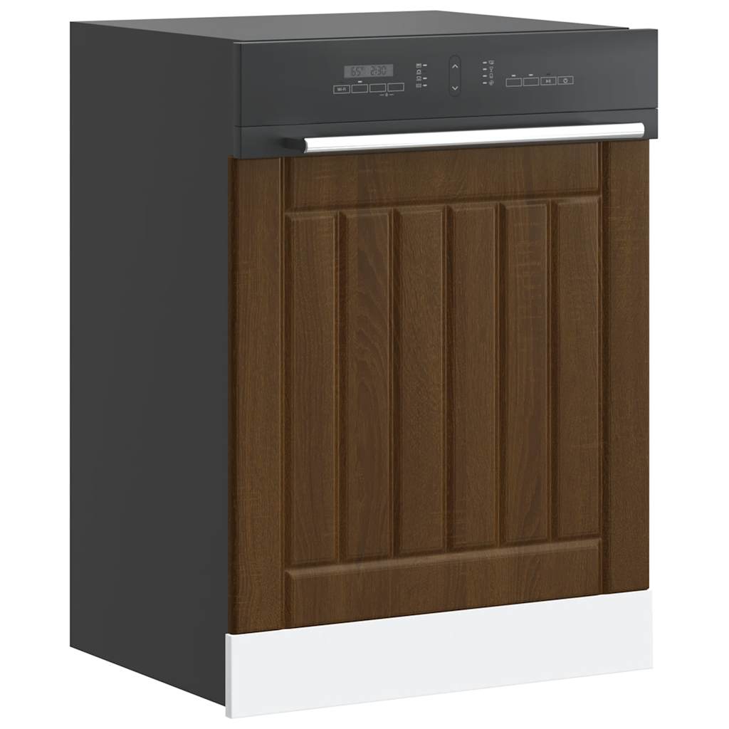 Vaatwaspaneel Lucca bewerkt hout bruin eikenkleur is nu te koop bij PeponiXL, paradijselijk wonen!