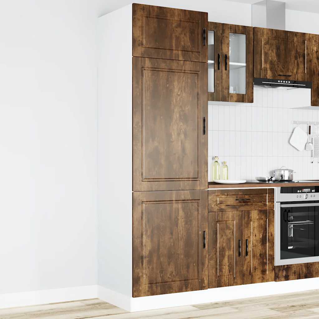 Keukenkast Porto bewerkt hout gerookt eikenkleurig is nu te koop bij PeponiXL, paradijselijk wonen!