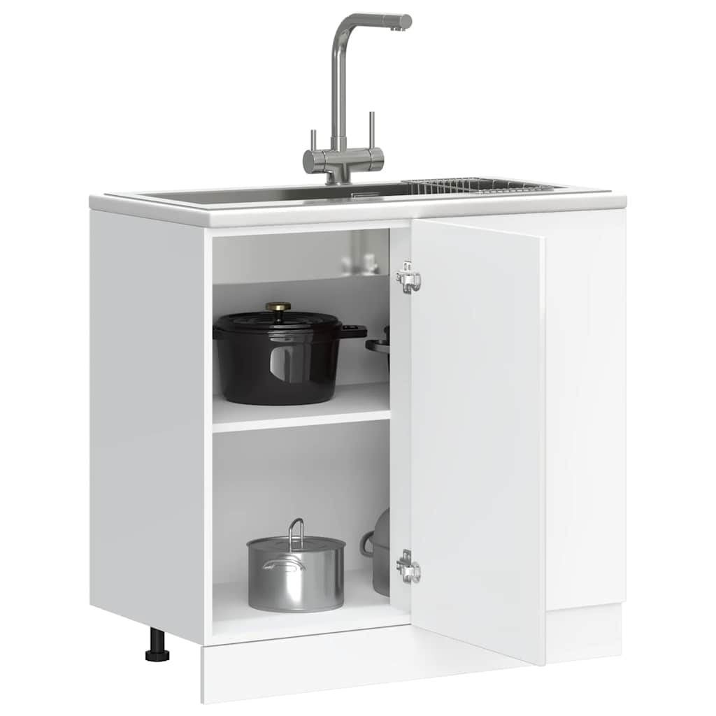 Onderkast "Kalmar" Hoogglans Wit Bewerkt Hout is nu te koop bij PeponiXL, paradijselijk wonen!