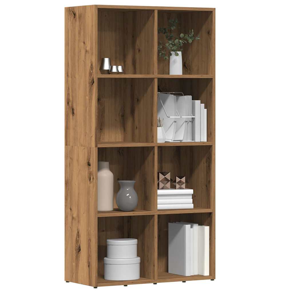 Boekenkast 66x30x130 cm bewerkt hout artisanaal eikenkleur is nu te koop bij PeponiXL, paradijselijk wonen!