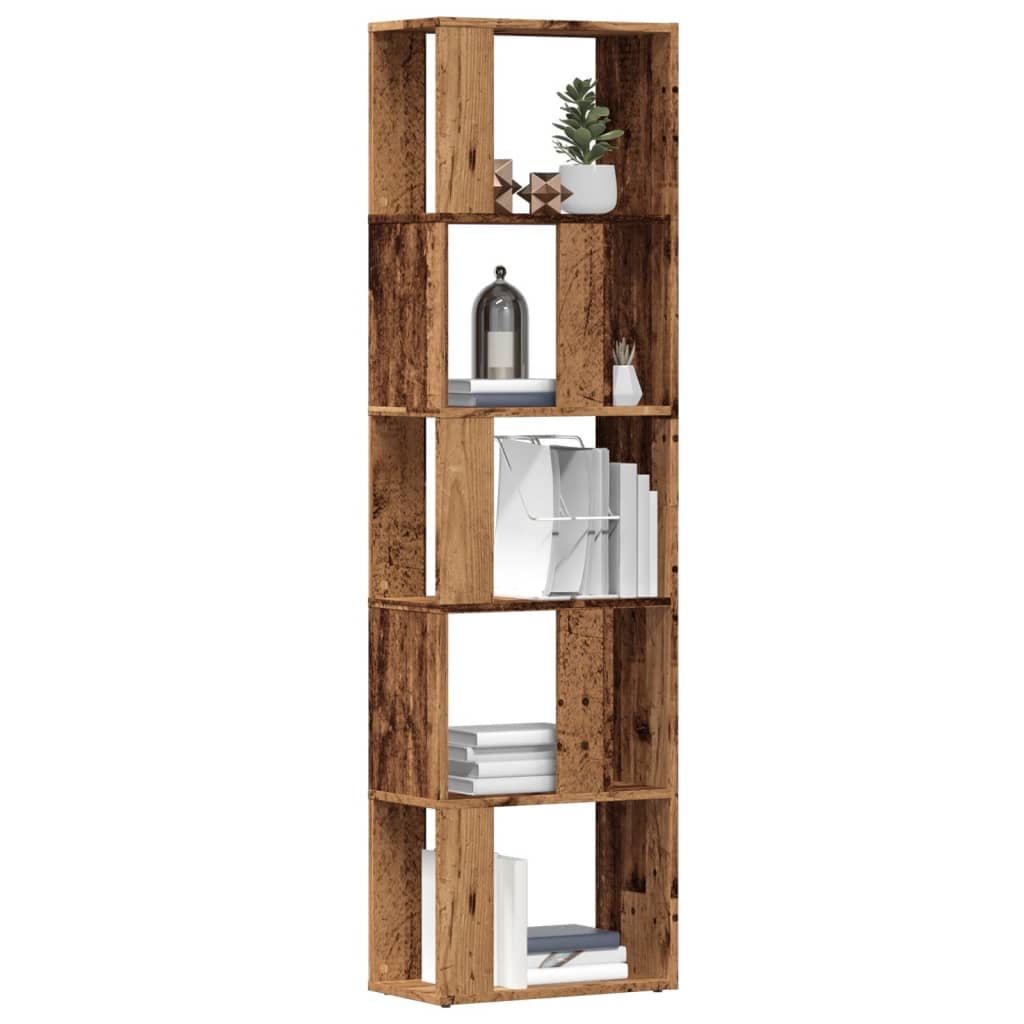 Boekenkast 45x24x159 cm bewerkt hout oud houtkleurig is nu te koop bij PeponiXL, paradijselijk wonen!