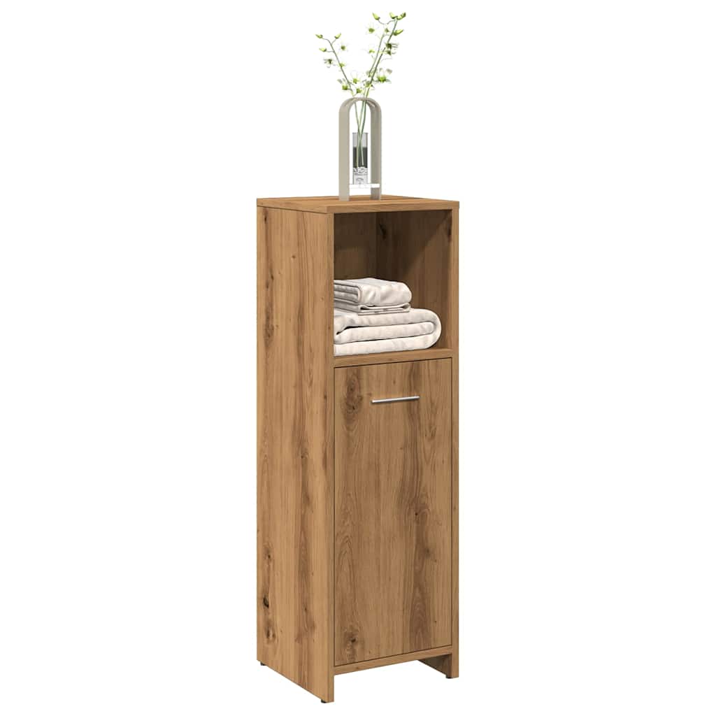 Badkamerkast 30x30x95 cm bewerkt hout artisanaal eikenkleur is nu te koop bij PeponiXL, paradijselijk wonen!