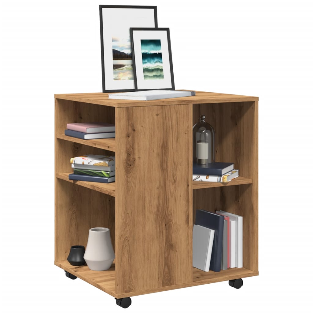 Rolkast 60x53x72 cm bewerkt hout artisanaal eikenkleurig is nu te koop bij PeponiXL, paradijselijk wonen!