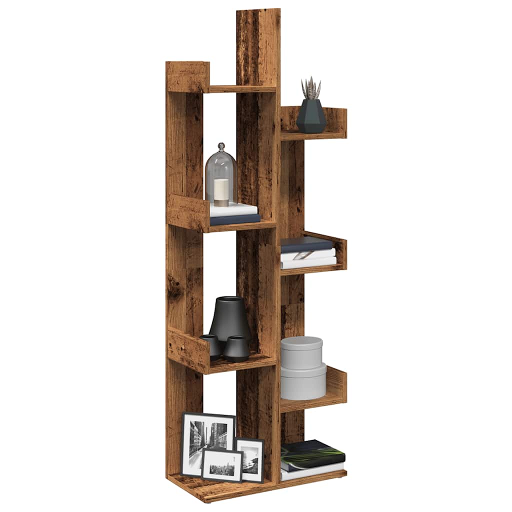 Boekenkast 48x25,5x140 cm bewerkt hout oud houtkleurig is nu te koop bij PeponiXL, paradijselijk wonen!