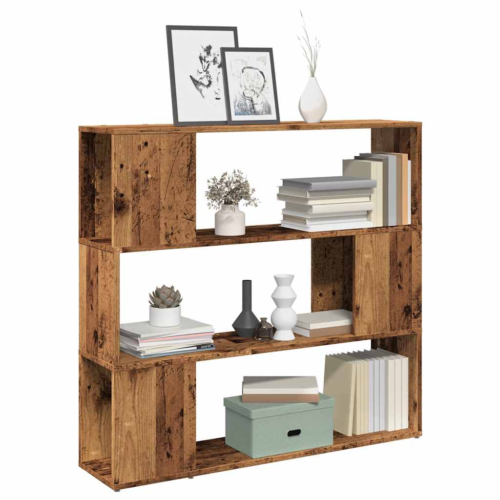 Boekenkast/kamerscherm 100x24x94 cm oud houtkleurig is nu te koop bij PeponiXL, paradijselijk wonen!