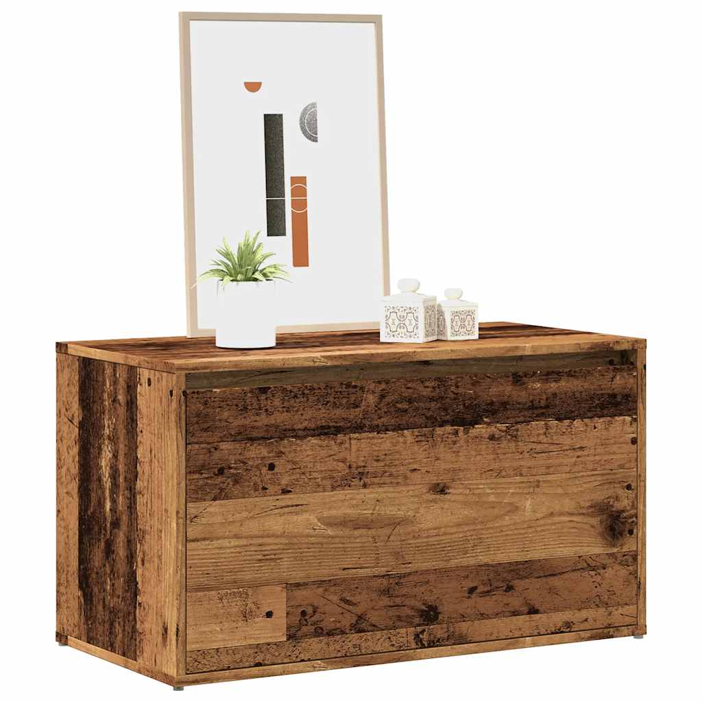 Halbankje 80x40x45 cm bewerkt hout oud houtkleurig is nu te koop bij PeponiXL, paradijselijk wonen!