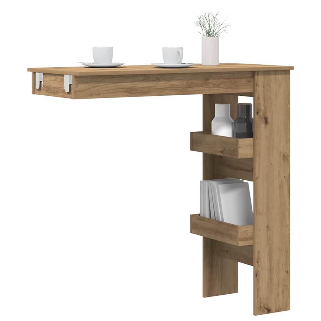 Bartafel wandgemonteerd 102x45x103,5 cm bewerkt hout artisanaal is nu te koop bij PeponiXL, paradijselijk wonen!