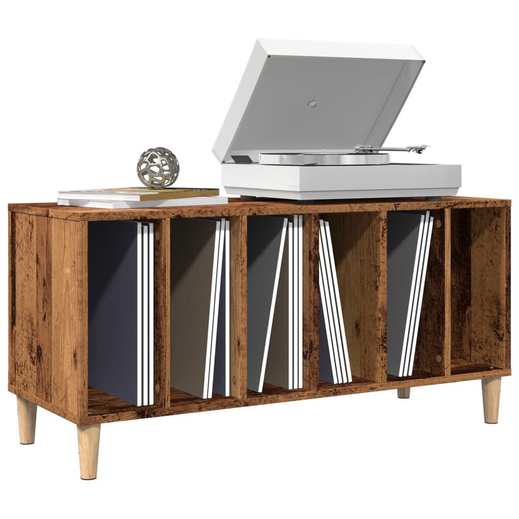 Platenkast 100x38x48 cm bewerkt hout oud houtkleurig is nu te koop bij PeponiXL, paradijselijk wonen!