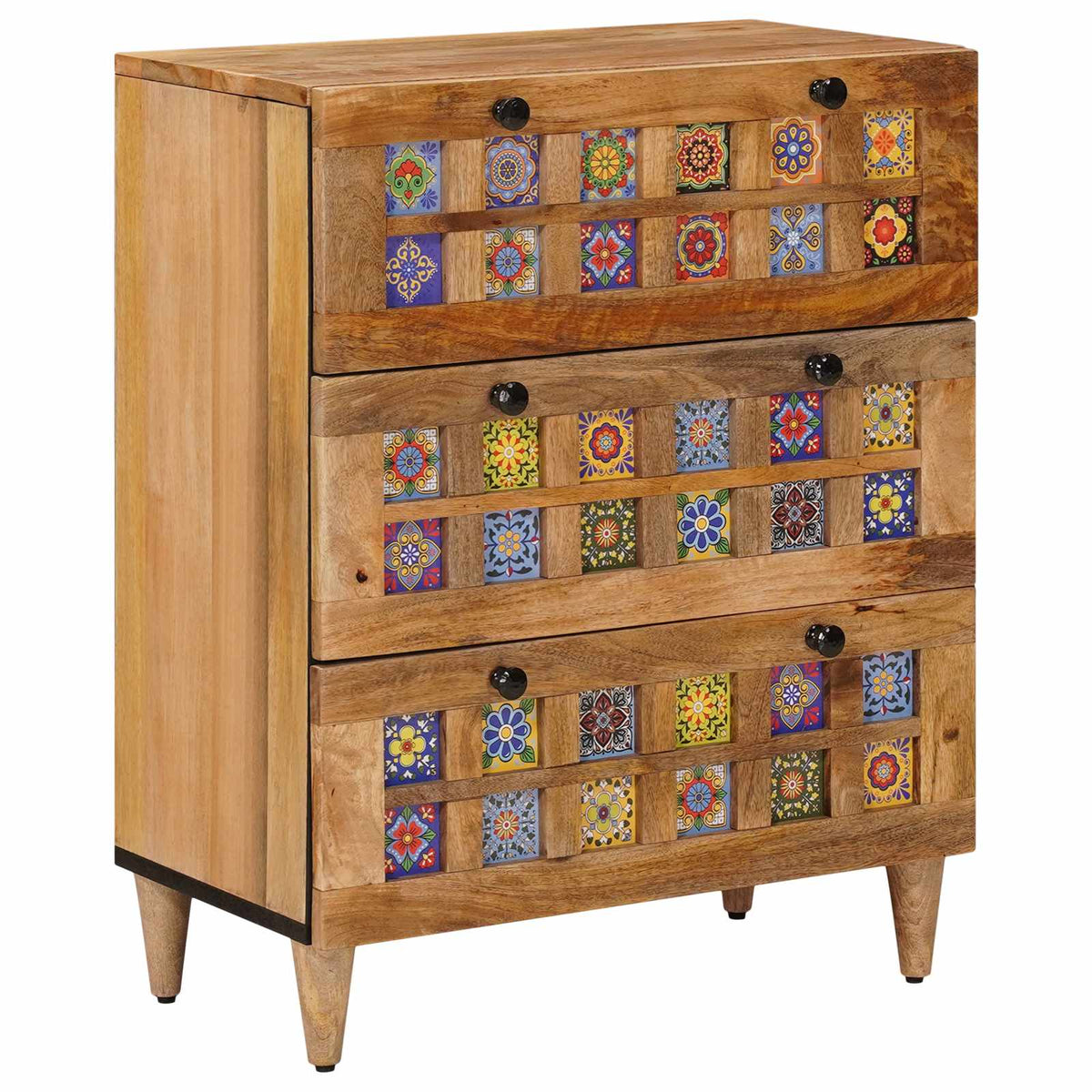Dressoir Naturel 60 x 33 x 75 cm Massief Mango Hout is nu te koop bij PeponiXL, paradijselijk wonen!