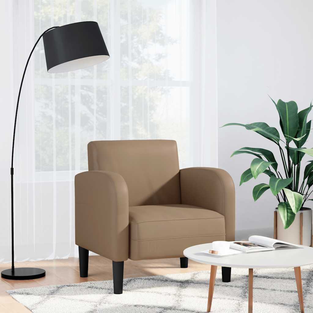 Fauteuil met armleuningen Cappuccino 54 cm kunstleer is nu te koop bij PeponiXL, paradijselijk wonen!