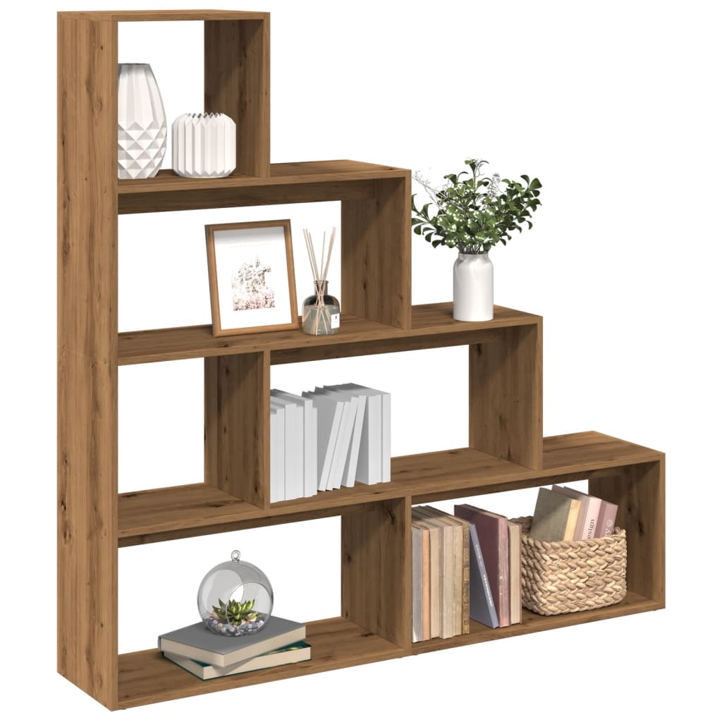 Kamerscherm / boekenkast 143,5x29x143,5 cm hout artisanaal eik is nu te koop bij PeponiXL, paradijselijk wonen!