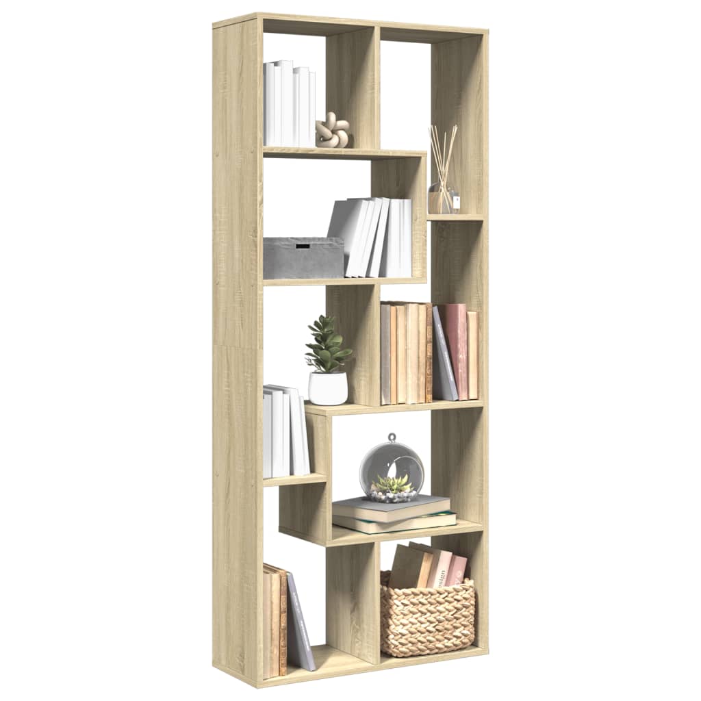 Kamerscherm / boekenkast 67x25x161,5 cm hout sonoma eikenkleur is nu te koop bij PeponiXL, paradijselijk wonen!