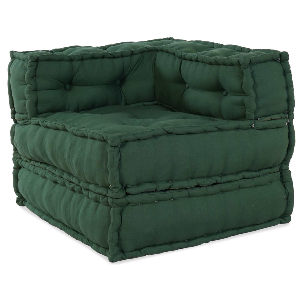 Modulair Sofabet 2 pcs Groen 140 x 70 x 56 cm Stof is nu te koop bij PeponiXL, paradijselijk wonen!