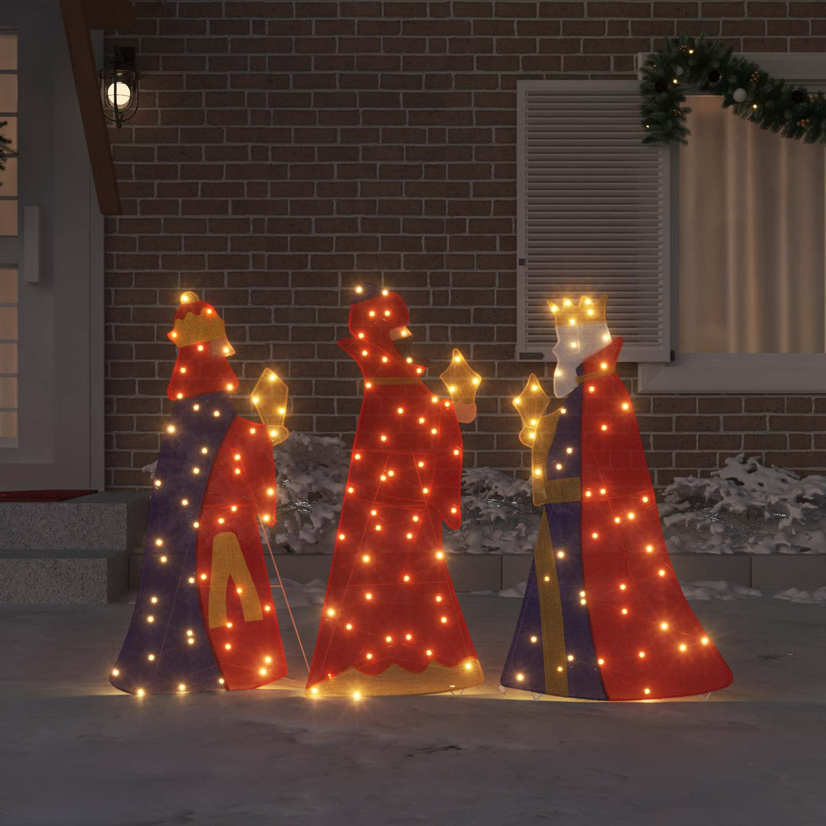 3 Wijze Mannen Kerstverlichting 3 pcs Warmwit 105 cm Stof is nu te koop bij PeponiXL, paradijselijk wonen!