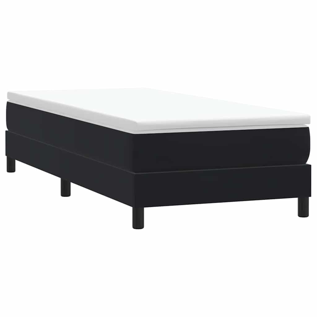 Boxspring zonder matras fluweel zwart 90x210 cm is nu te koop bij PeponiXL, paradijselijk wonen!