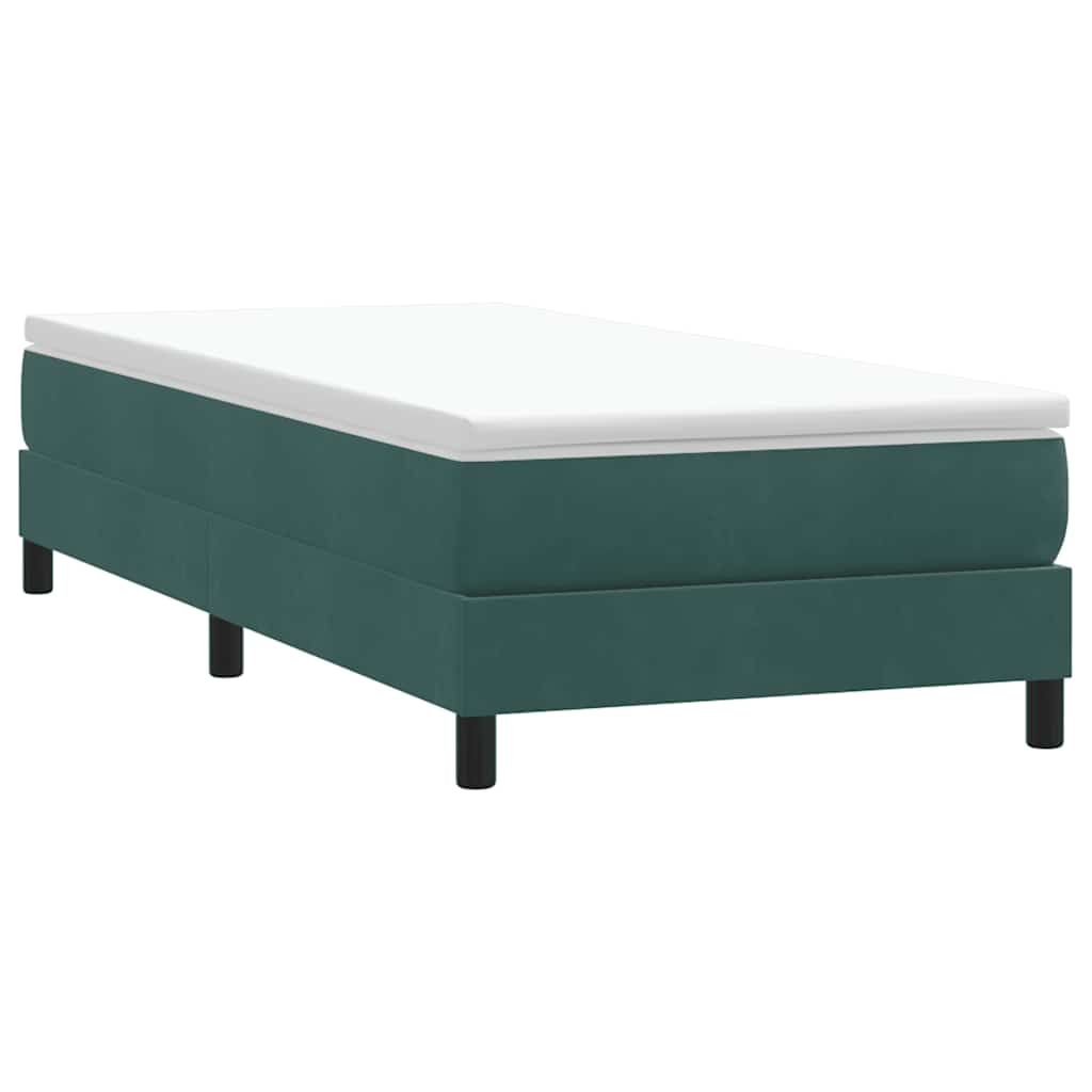 Boxspring zonder matras fluweel donkergroen 90x210 cm is nu te koop bij PeponiXL, paradijselijk wonen!