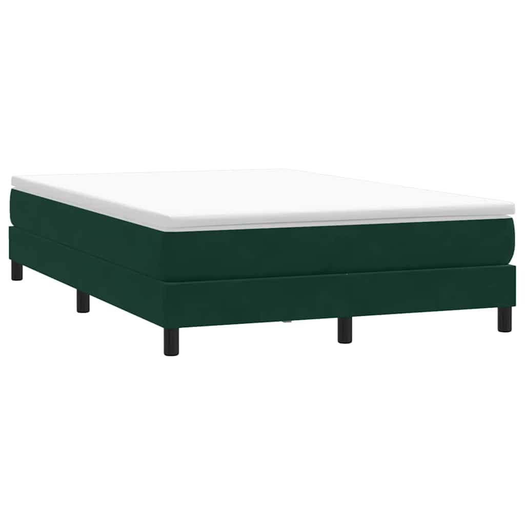 Boxspring zonder matras fluweel donkergroen 140x210 cm is nu te koop bij PeponiXL, paradijselijk wonen!