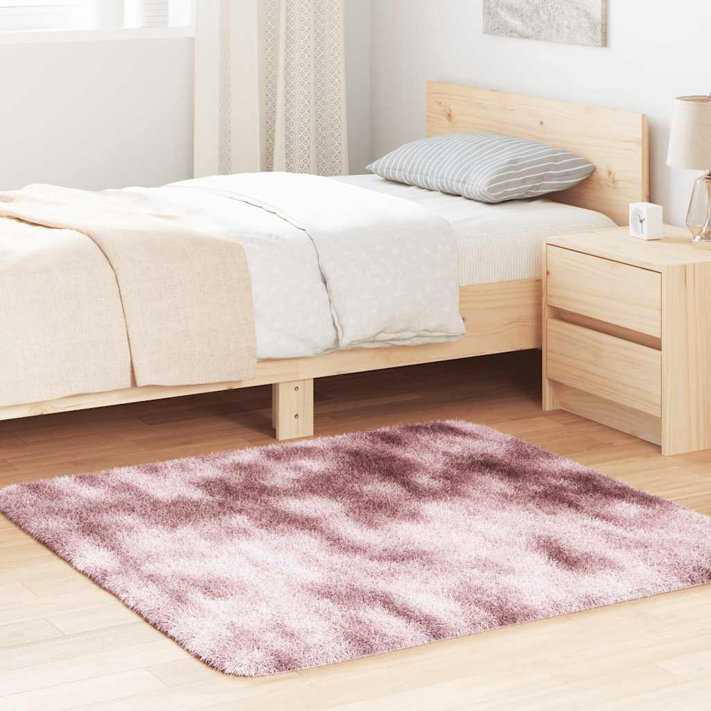 Hoogpolig vloerkleed NAVARRA 120x120 cm polyester stoffig roze is nu te koop bij PeponiXL, paradijselijk wonen!