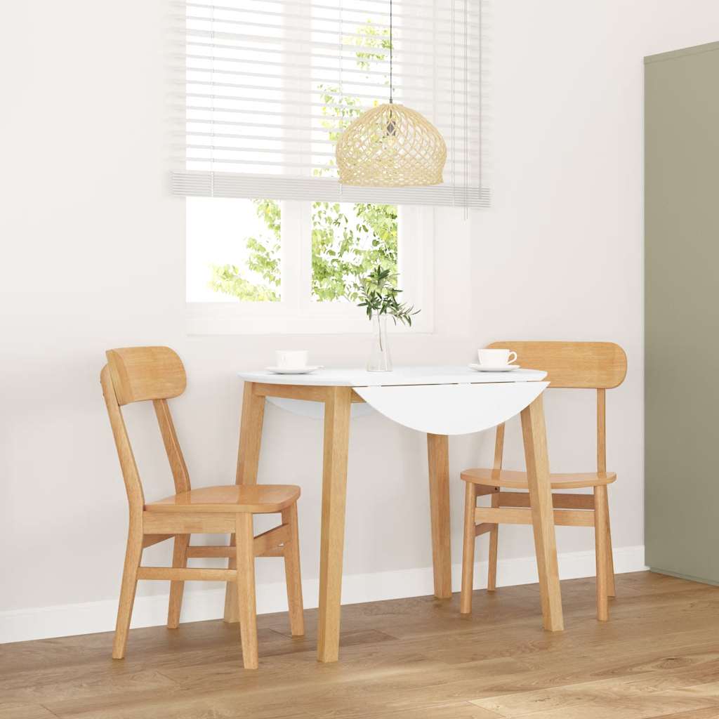 Eetkamerstoelen 2 st massief hout rubber is nu te koop bij PeponiXL, paradijselijk wonen!
