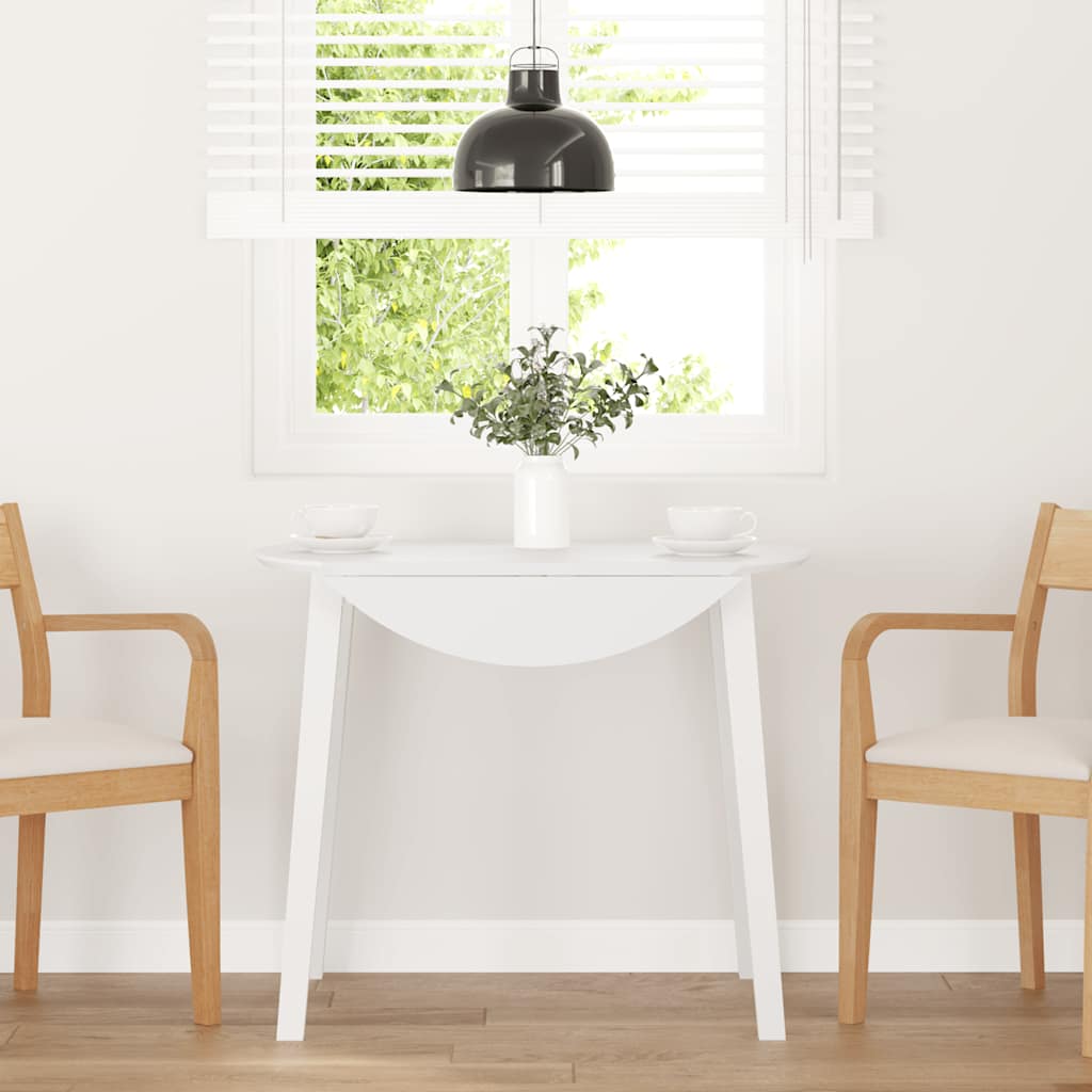 Eettafel massief hout wit rubber is nu te koop bij PeponiXL, paradijselijk wonen!