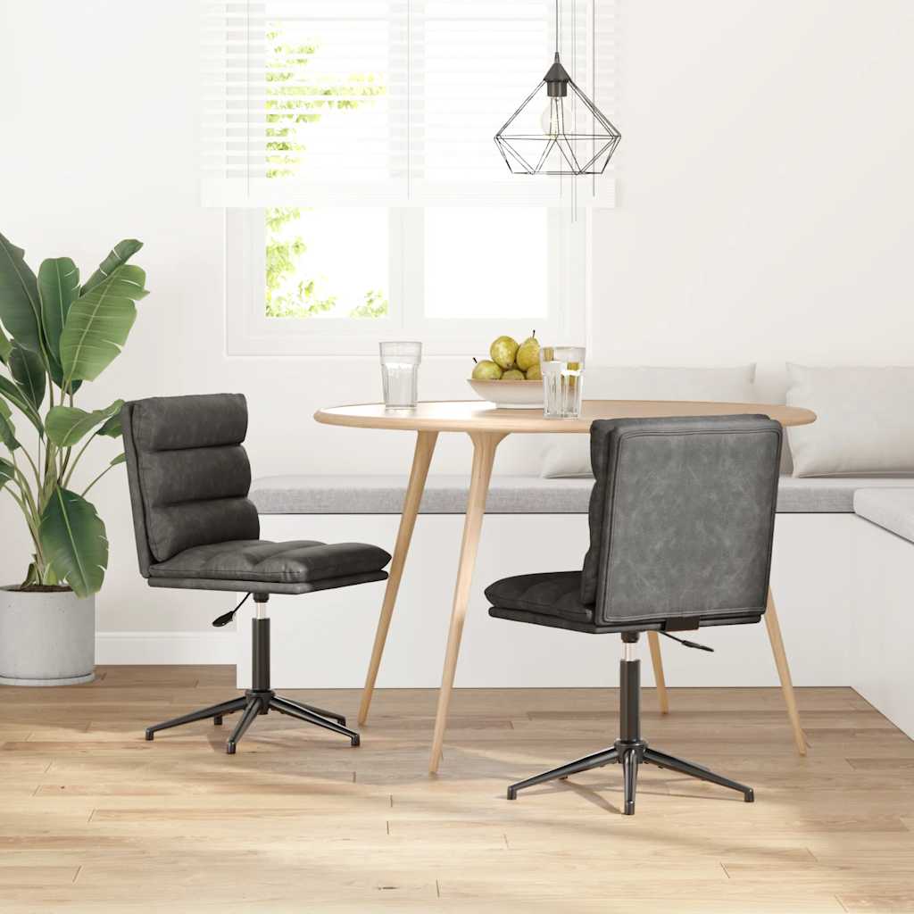 Eetkamerstoelen 2 st kunstleer zwart is nu te koop bij PeponiXL, paradijselijk wonen!
