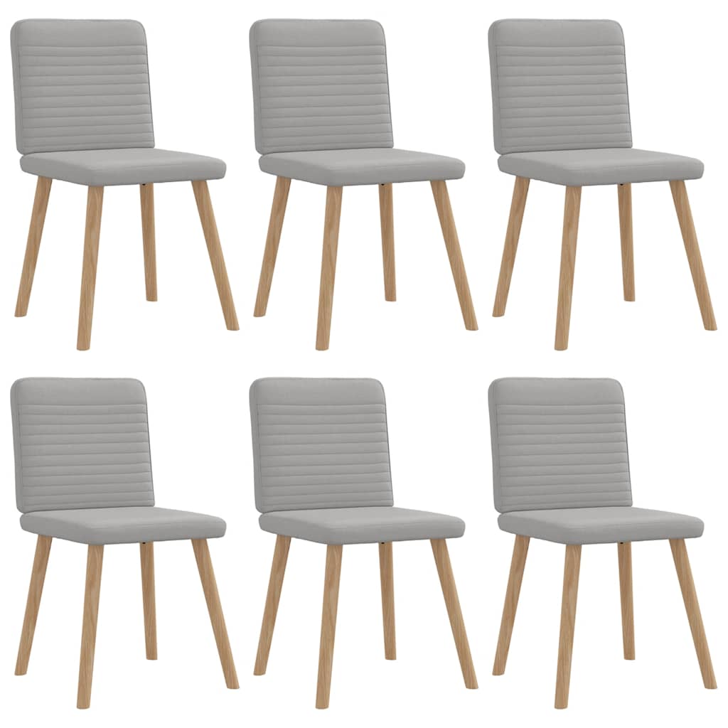 Eetkamerstoelen 6 st stof wolk grijs is nu te koop bij PeponiXL, paradijselijk wonen!