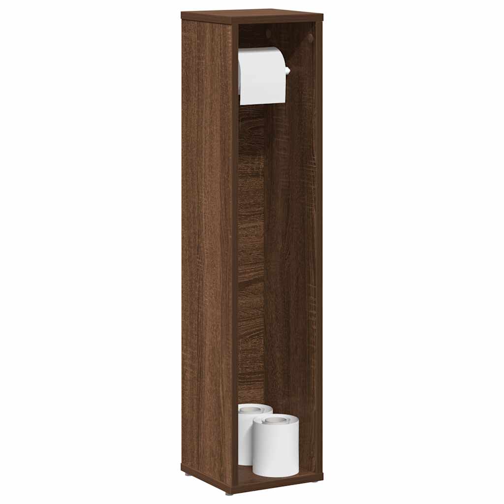 Badkamerkast met rolhouder Bruin Eiken 20,5x20x90 cm is nu te koop bij PeponiXL, paradijselijk wonen!