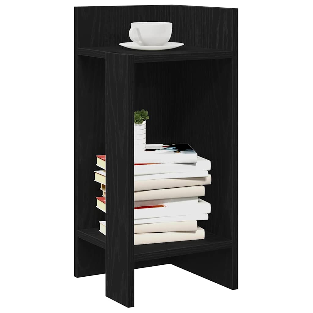 Bijzettafeltje met plank 25,5x27x60 cm zwart is nu te koop bij PeponiXL, paradijselijk wonen!