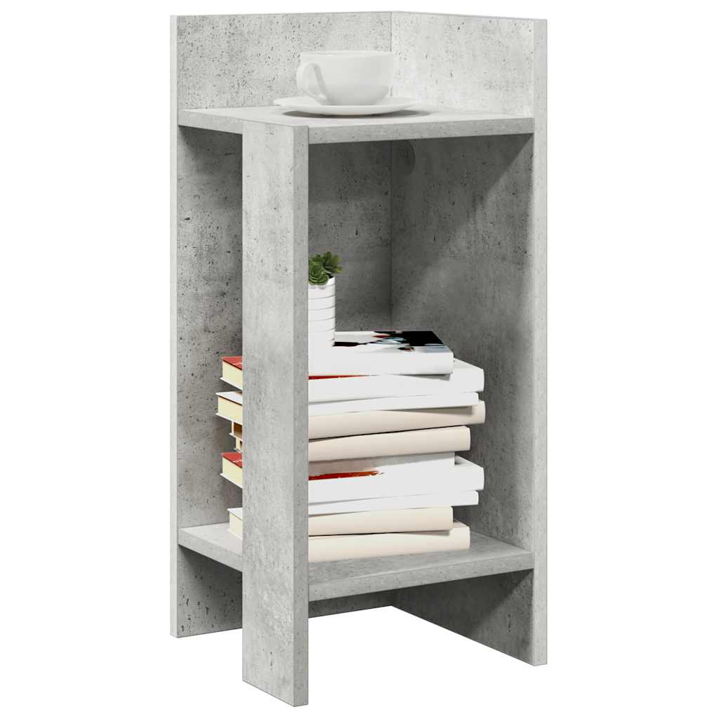 Bijzettafels 2 st met plank 25,5x27x60 cm betongrijs is nu te koop bij PeponiXL, paradijselijk wonen!