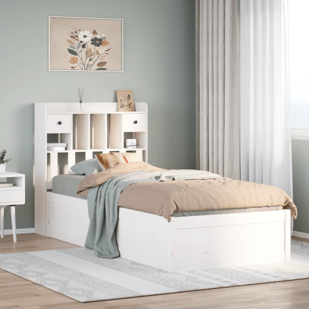 Bedframe zonder matras massief grenenhout wit 90x190 cm is nu te koop bij PeponiXL, paradijselijk wonen!